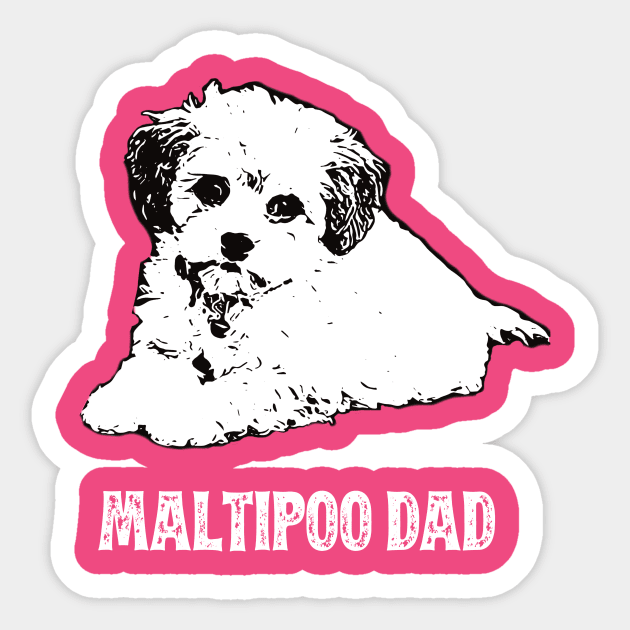 Maltipoo Dad Sticker by DoggyStyles